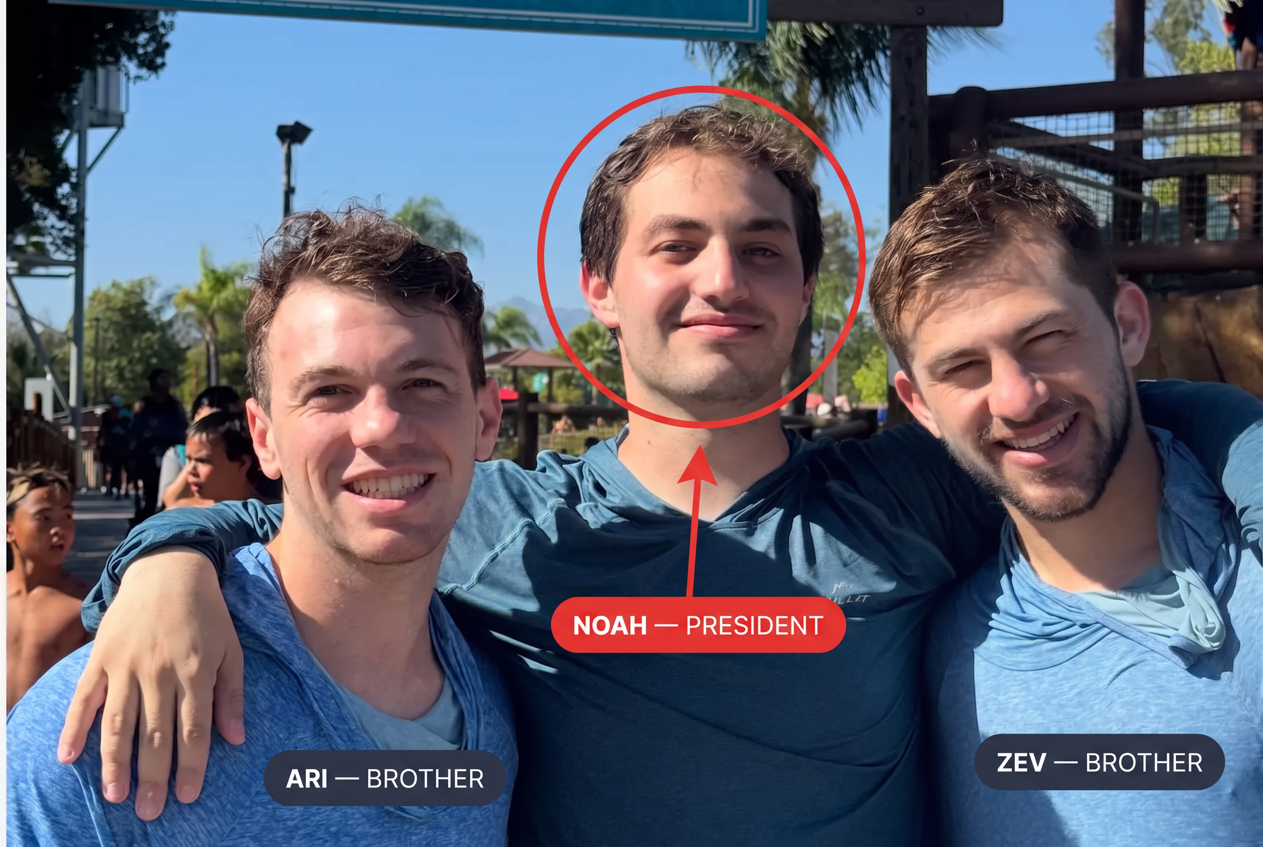 Noah Taublieb (center), President of 3 Brothers Media, with brothers Ari (left) and Zev (right)