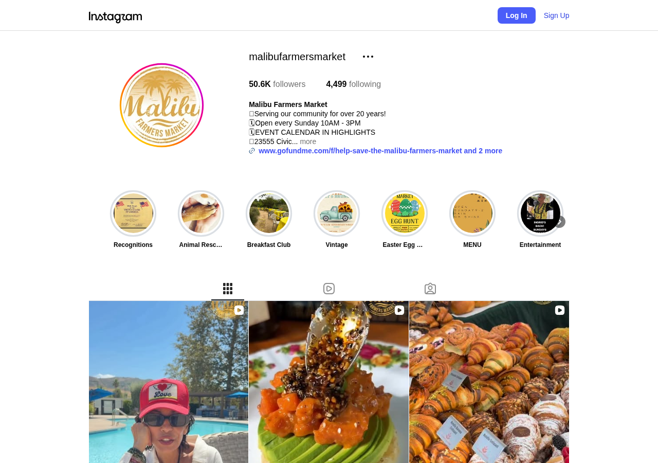 Malibu Farmers Market Instagram profile
